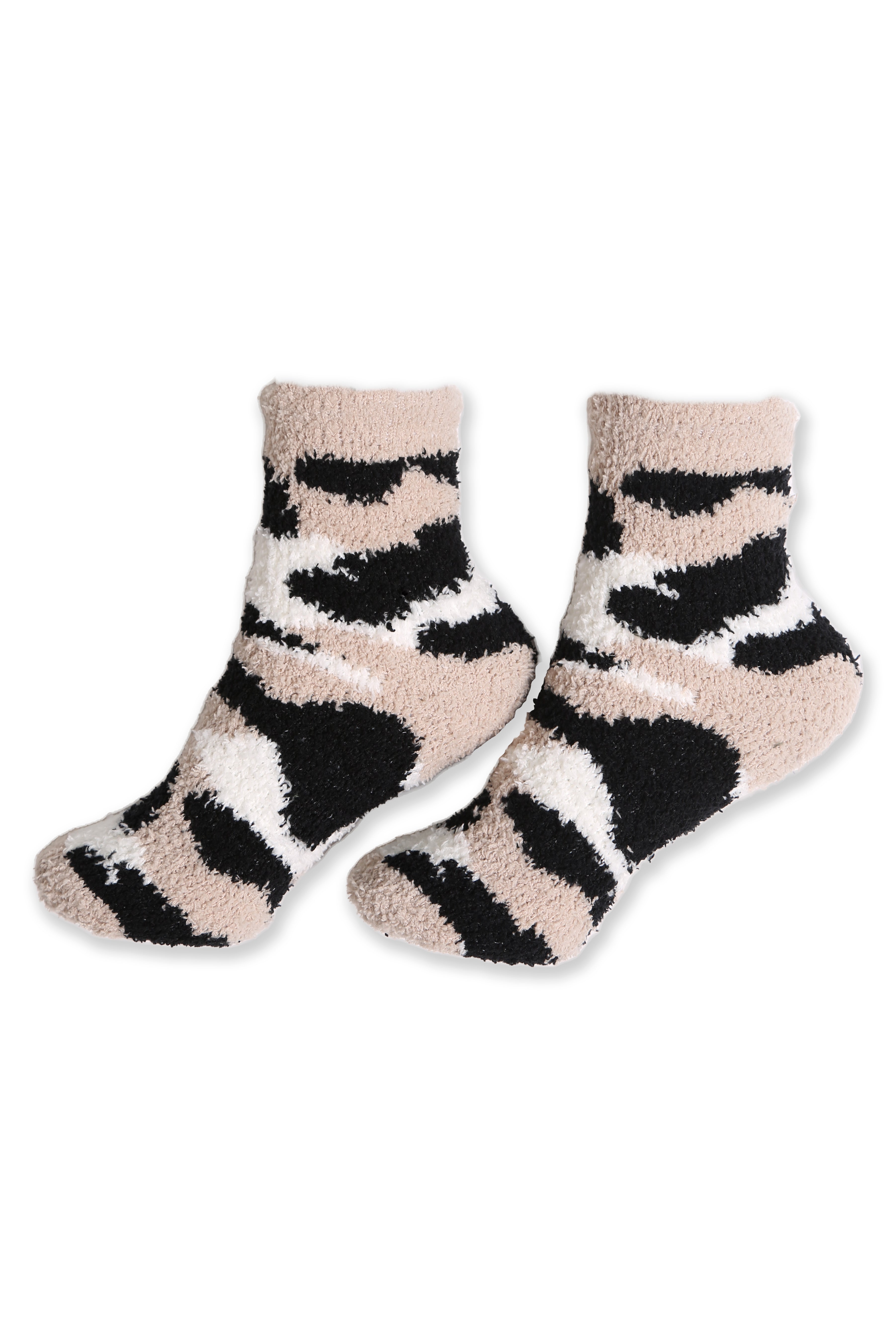 mySundaze Camouflage Fuzzy Mini Crew Socks Set of 6 Pairs