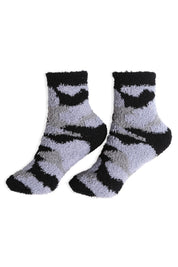 mySundaze Camouflage Fuzzy Mini Crew Socks Set of 6 Pairs