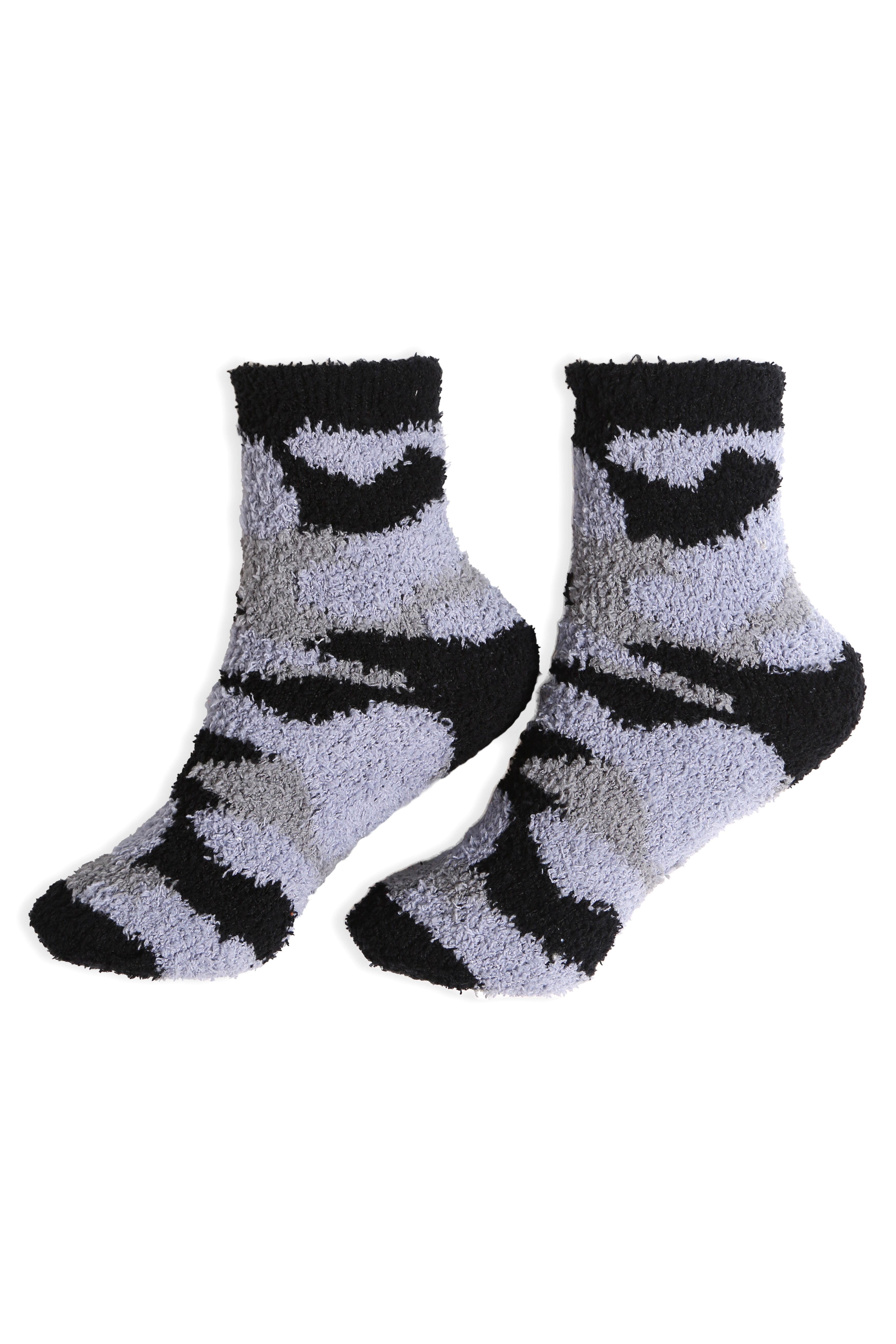 mySundaze Camouflage Fuzzy Mini Crew Socks Set of 6 Pairs