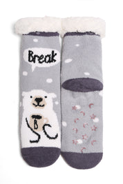 mySundaze Cute Animals Sherpa Socks Set of 6 Pairs