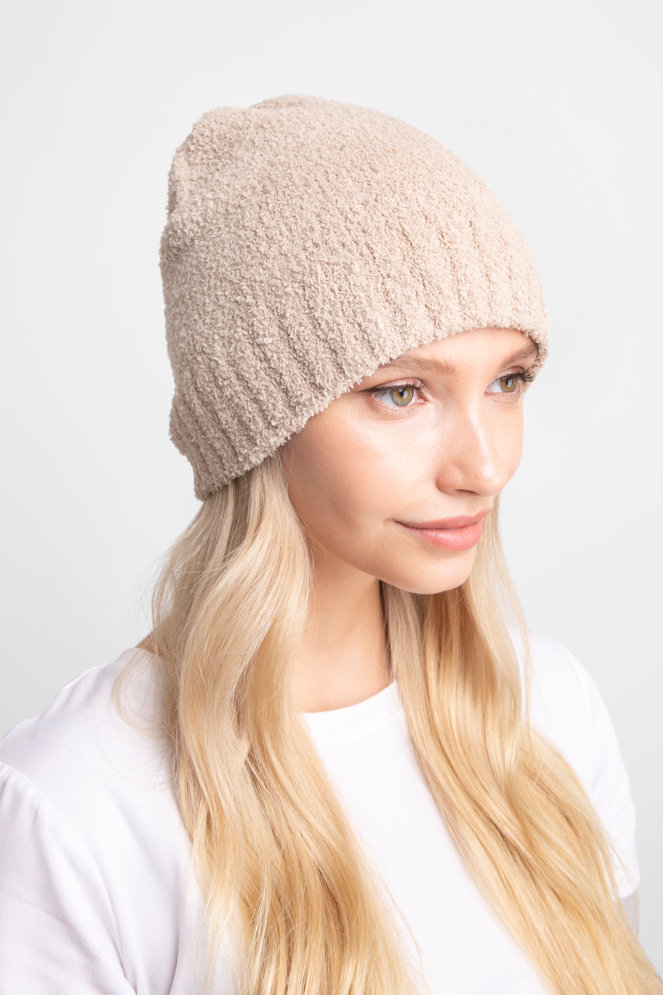 mySundaze Solid Microfiber Beanie Hat with Ribbed Trim