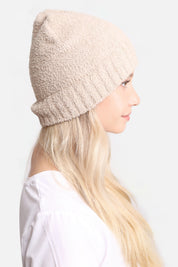 mySundaze Solid Microfiber Beanie Hat with Ribbed Trim