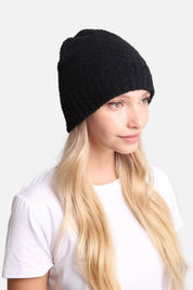 mySundaze Solid Microfiber Beanie Hat with Ribbed Trim