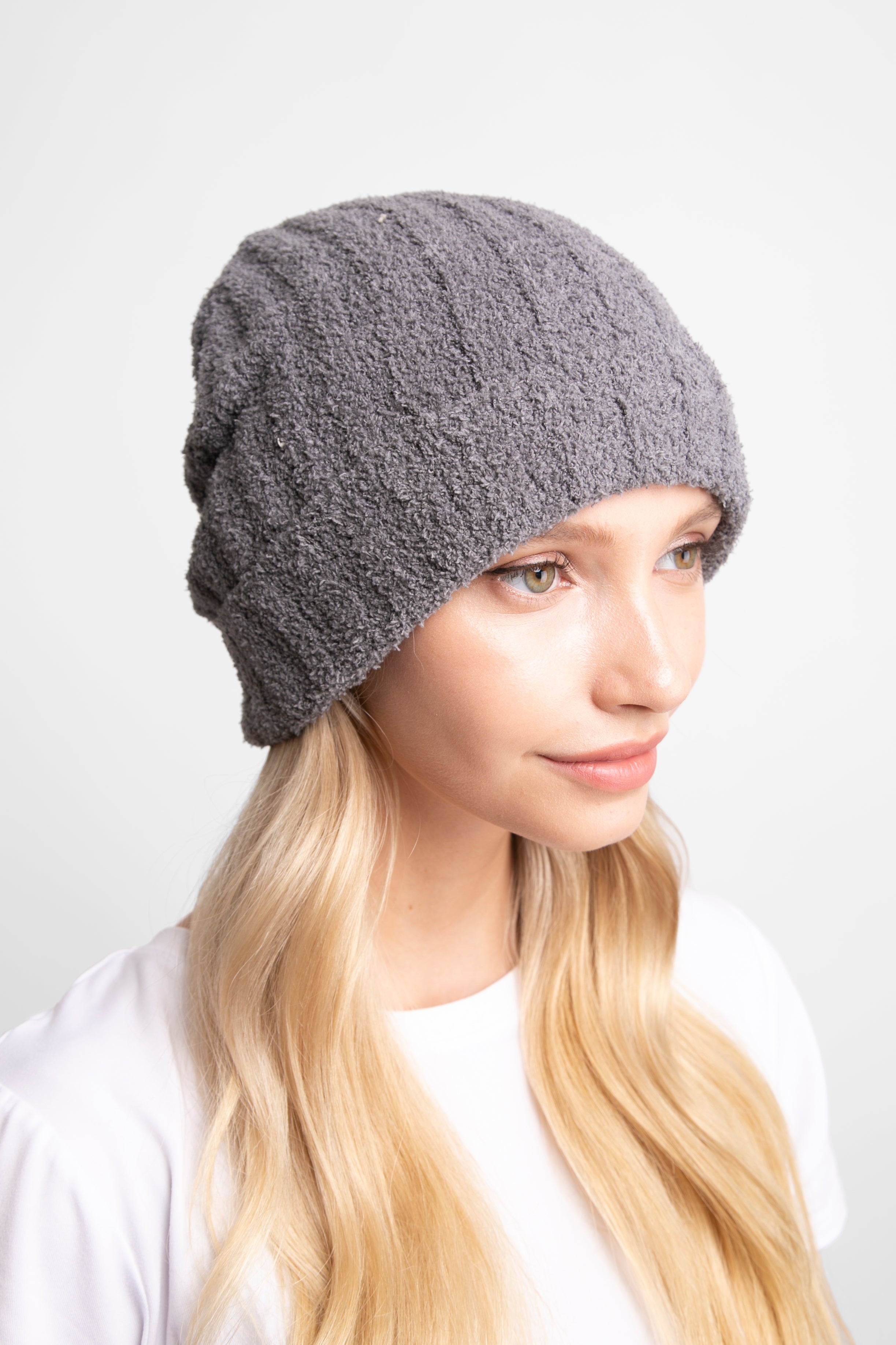 mySundaze Solid Ribbed Microfiber Beanie Hat