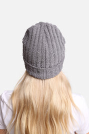 mySundaze Solid Ribbed Microfiber Beanie Hat