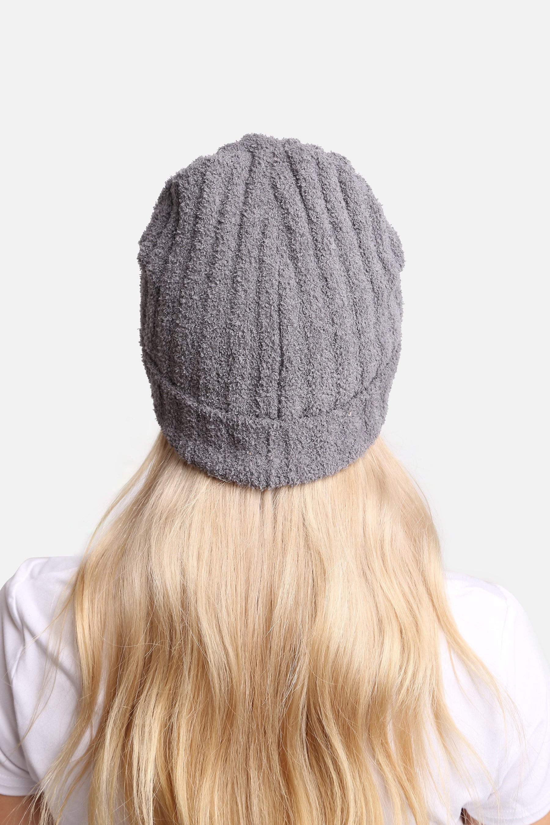 mySundaze Solid Ribbed Microfiber Beanie Hat