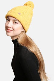 mySundaze Cable Knitted Solid Microfiber Beanie Hat with Pom