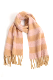 mySundaze Fuzzy Colorful Plaid Scarf w/ Fringe