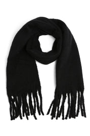 mySundaze Fuzzy Solid Oblong Scarf w/ Fringe