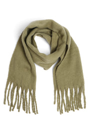 mySundaze Fuzzy Solid Oblong Scarf w/ Fringe