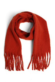 mySundaze Fuzzy Solid Oblong Scarf w/ Fringe