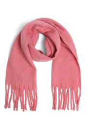 mySundaze Fuzzy Solid Oblong Scarf w/ Fringe